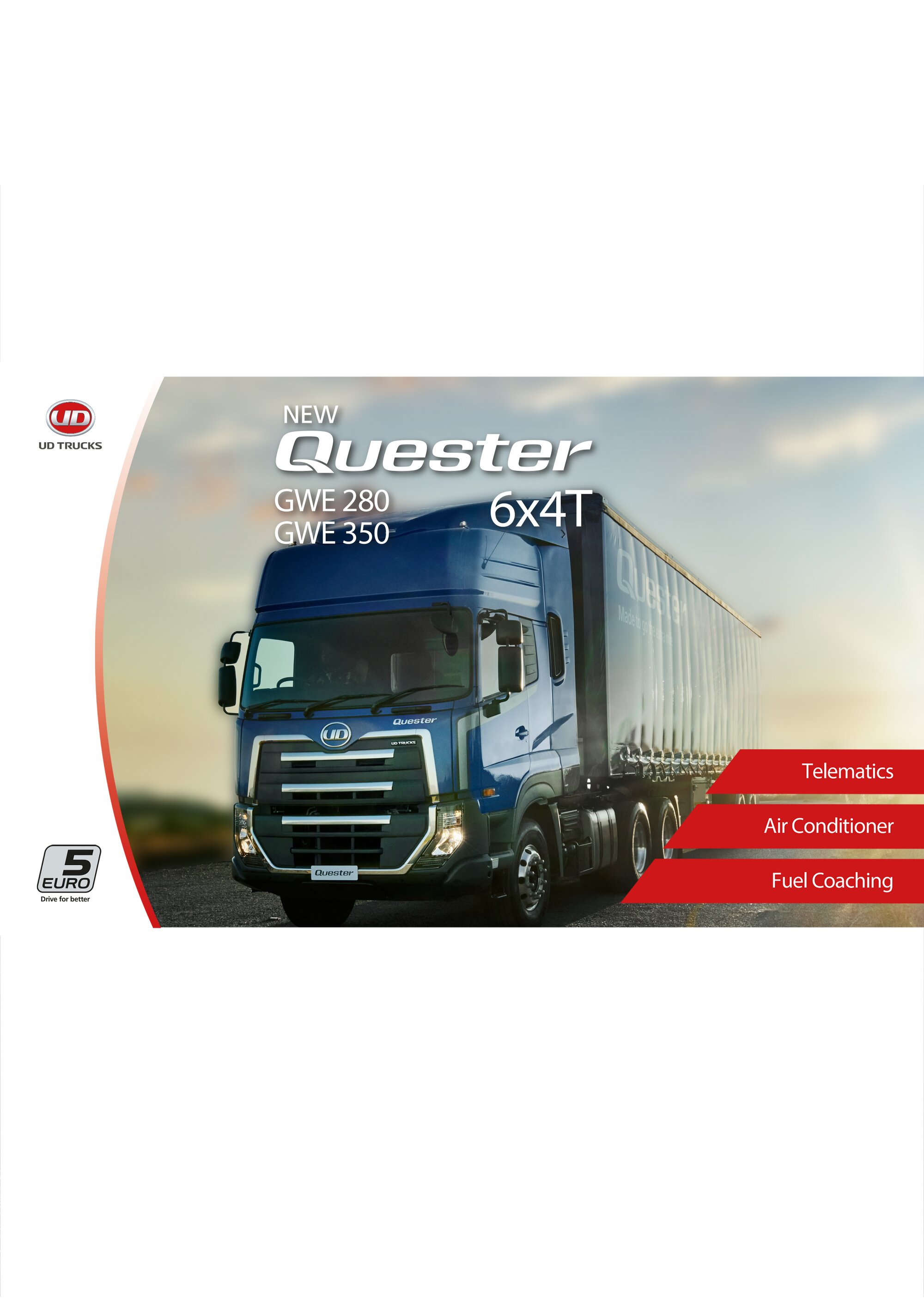 Quester Euro 5 GWE 280&350 telah dilengkapi SCR System ramah lingkungan